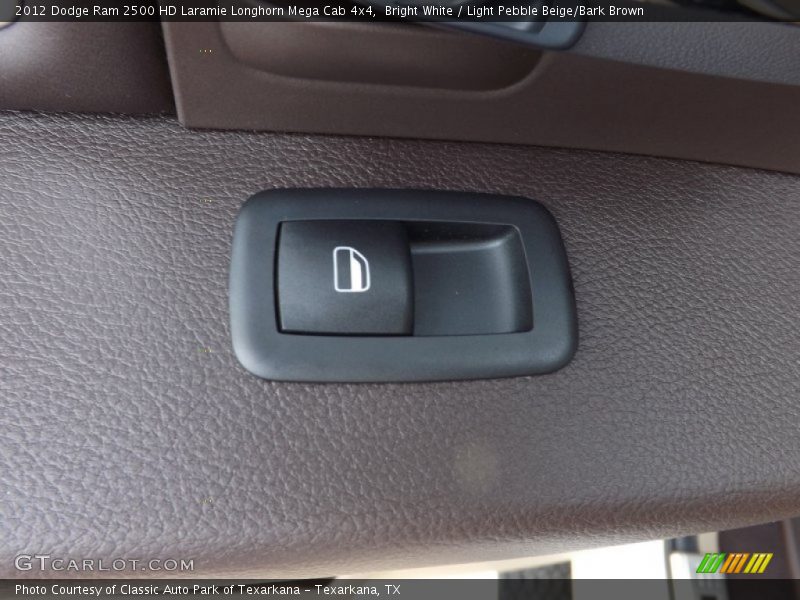 Bright White / Light Pebble Beige/Bark Brown 2012 Dodge Ram 2500 HD Laramie Longhorn Mega Cab 4x4