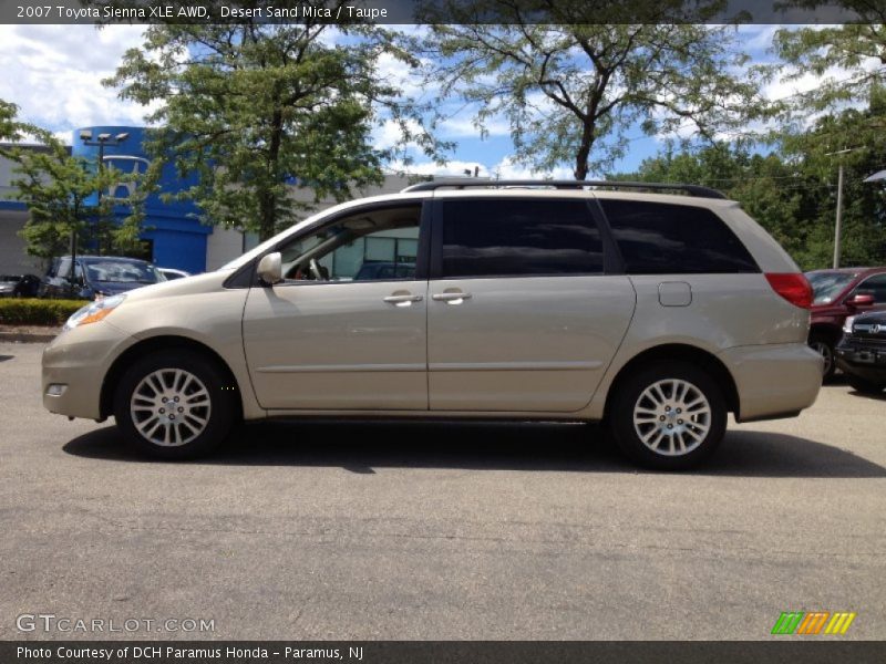 Desert Sand Mica / Taupe 2007 Toyota Sienna XLE AWD