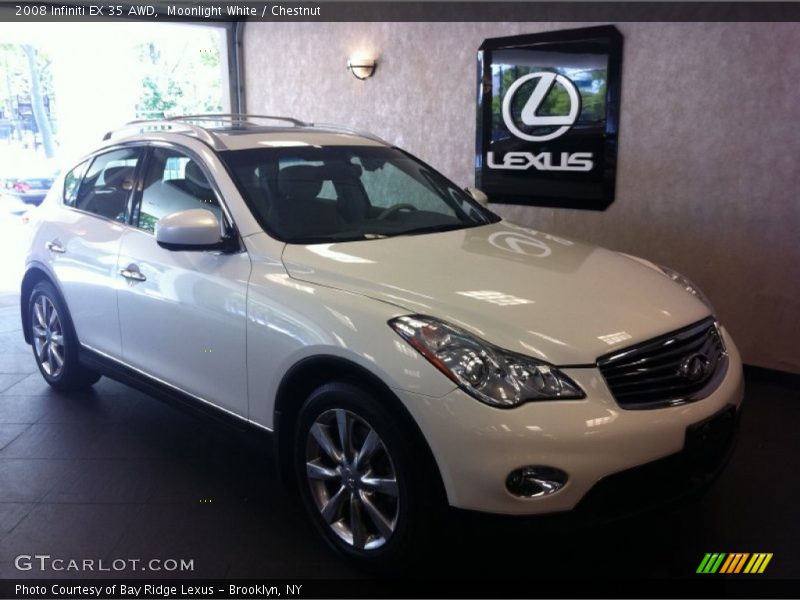 Moonlight White / Chestnut 2008 Infiniti EX 35 AWD