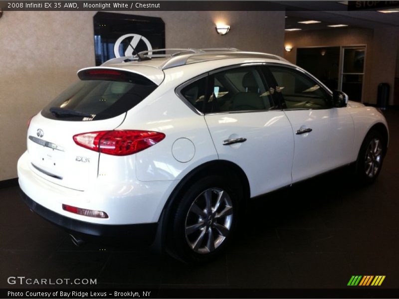 Moonlight White / Chestnut 2008 Infiniti EX 35 AWD