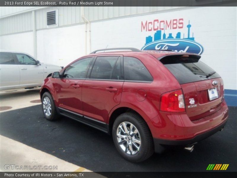 Ruby Red / Medium Light Stone 2013 Ford Edge SEL EcoBoost