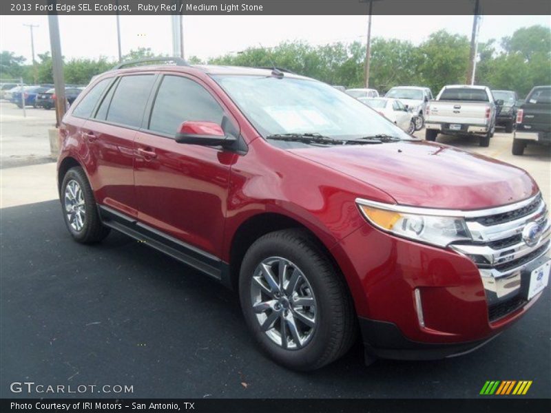 Ruby Red / Medium Light Stone 2013 Ford Edge SEL EcoBoost