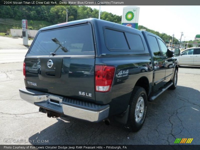 Deep Water Blue/Green / Graphite/Titanium 2004 Nissan Titan LE Crew Cab 4x4