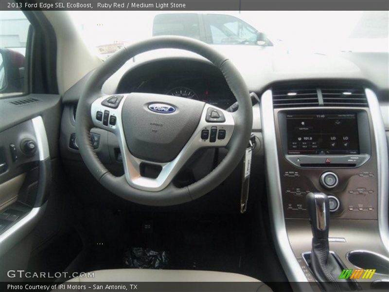 Ruby Red / Medium Light Stone 2013 Ford Edge SEL EcoBoost