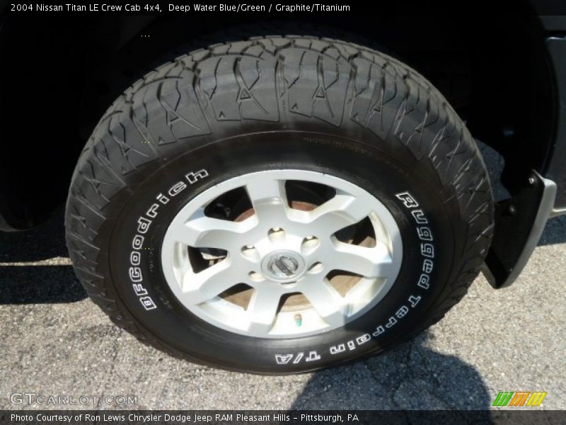 Deep Water Blue/Green / Graphite/Titanium 2004 Nissan Titan LE Crew Cab 4x4