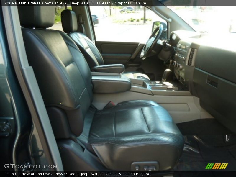 Deep Water Blue/Green / Graphite/Titanium 2004 Nissan Titan LE Crew Cab 4x4