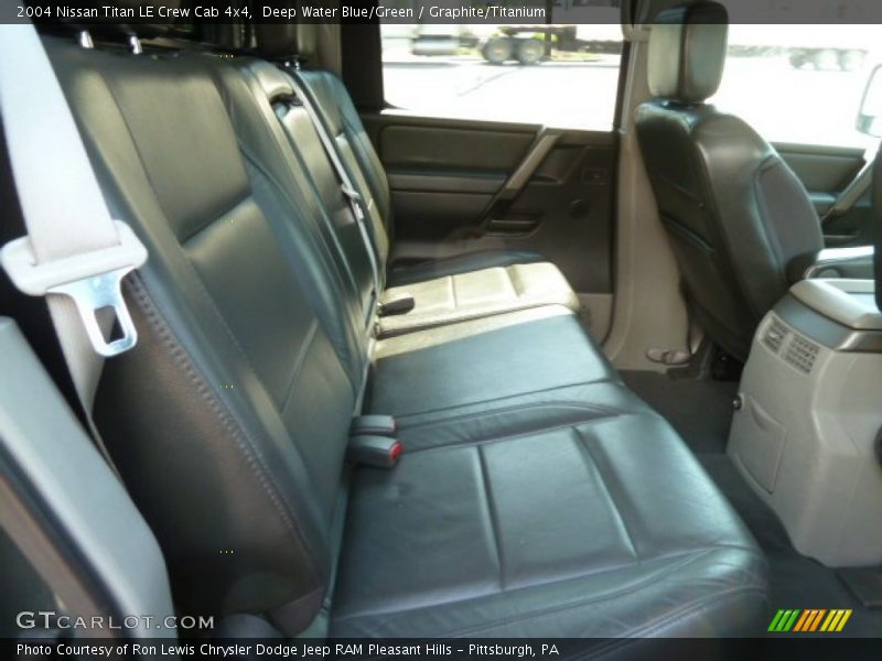 Deep Water Blue/Green / Graphite/Titanium 2004 Nissan Titan LE Crew Cab 4x4