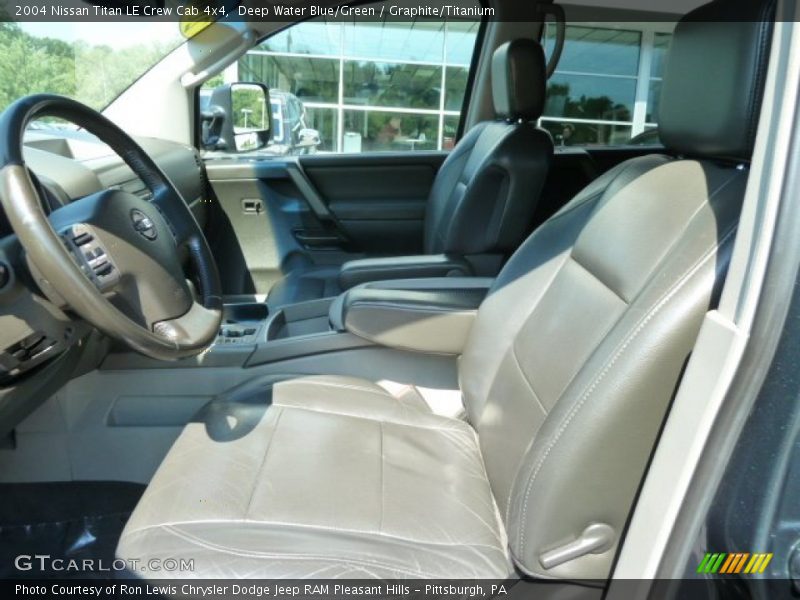 Deep Water Blue/Green / Graphite/Titanium 2004 Nissan Titan LE Crew Cab 4x4