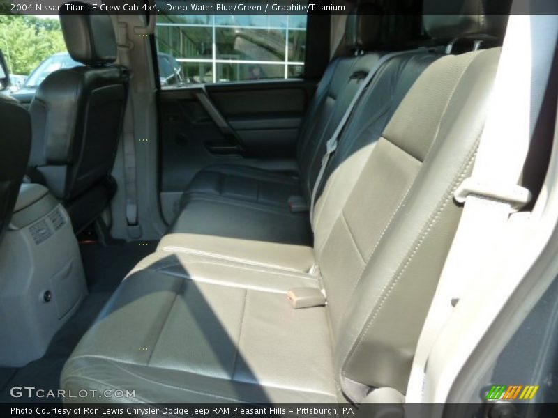 Deep Water Blue/Green / Graphite/Titanium 2004 Nissan Titan LE Crew Cab 4x4