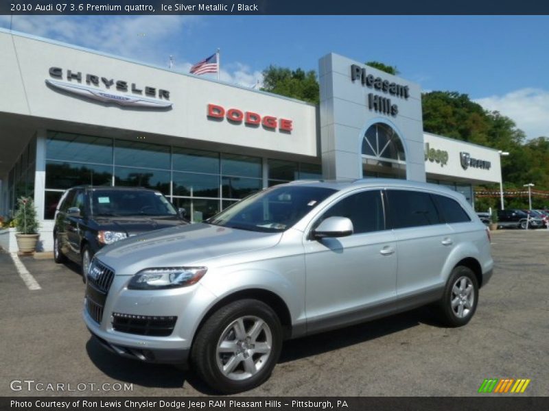 Ice Silver Metallic / Black 2010 Audi Q7 3.6 Premium quattro