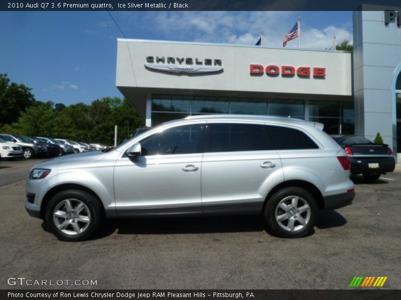Ice Silver Metallic / Black 2010 Audi Q7 3.6 Premium quattro
