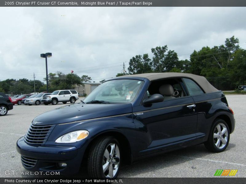 Midnight Blue Pearl / Taupe/Pearl Beige 2005 Chrysler PT Cruiser GT Convertible