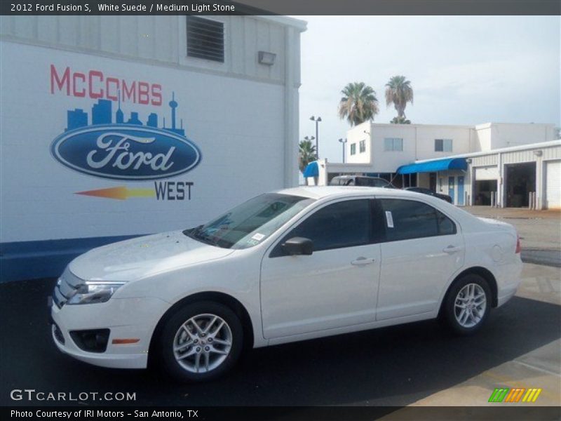 White Suede / Medium Light Stone 2012 Ford Fusion S