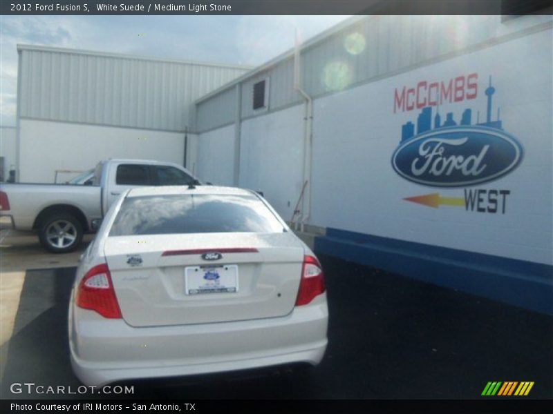 White Suede / Medium Light Stone 2012 Ford Fusion S