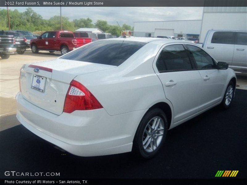 White Suede / Medium Light Stone 2012 Ford Fusion S