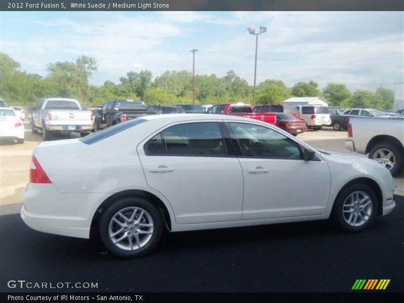 White Suede / Medium Light Stone 2012 Ford Fusion S