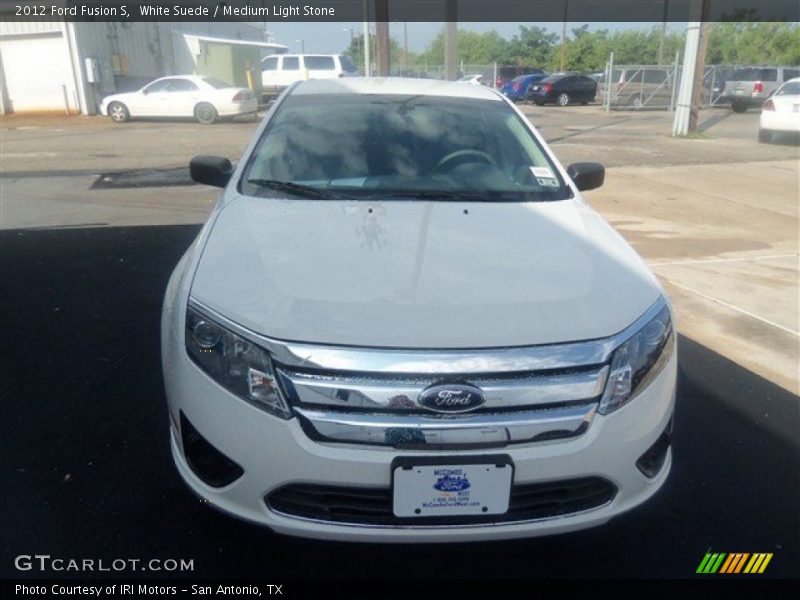 White Suede / Medium Light Stone 2012 Ford Fusion S