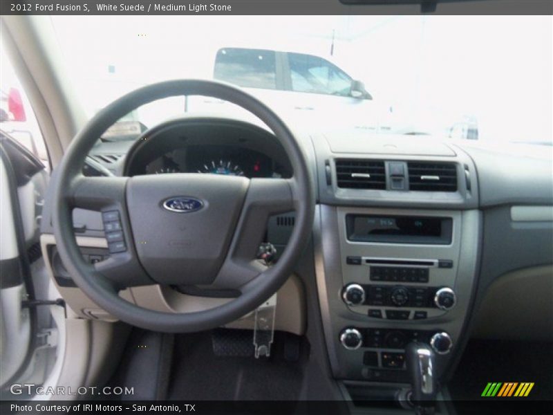 White Suede / Medium Light Stone 2012 Ford Fusion S