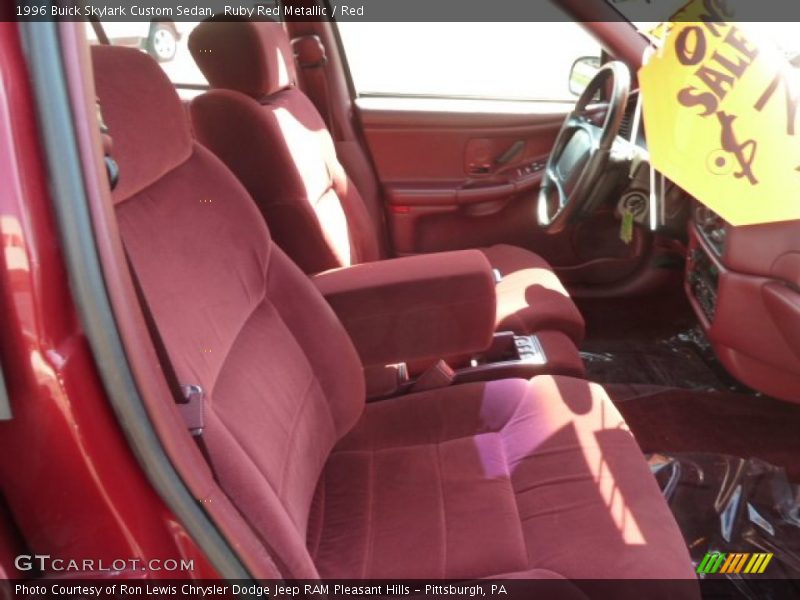 Ruby Red Metallic / Red 1996 Buick Skylark Custom Sedan