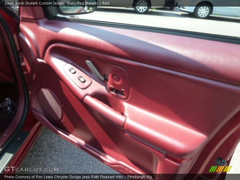 Ruby Red Metallic / Red 1996 Buick Skylark Custom Sedan