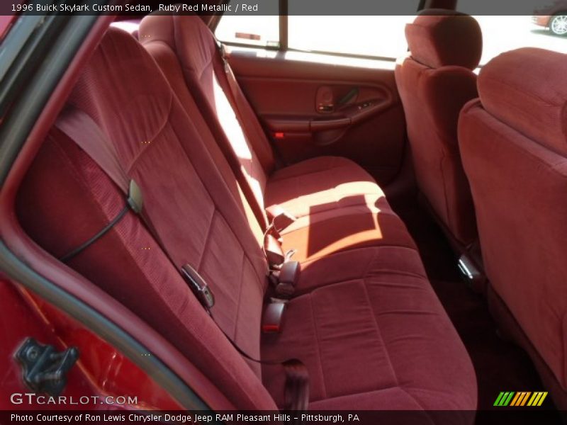 Ruby Red Metallic / Red 1996 Buick Skylark Custom Sedan