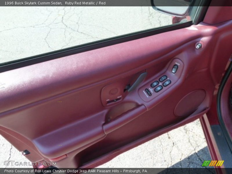Ruby Red Metallic / Red 1996 Buick Skylark Custom Sedan
