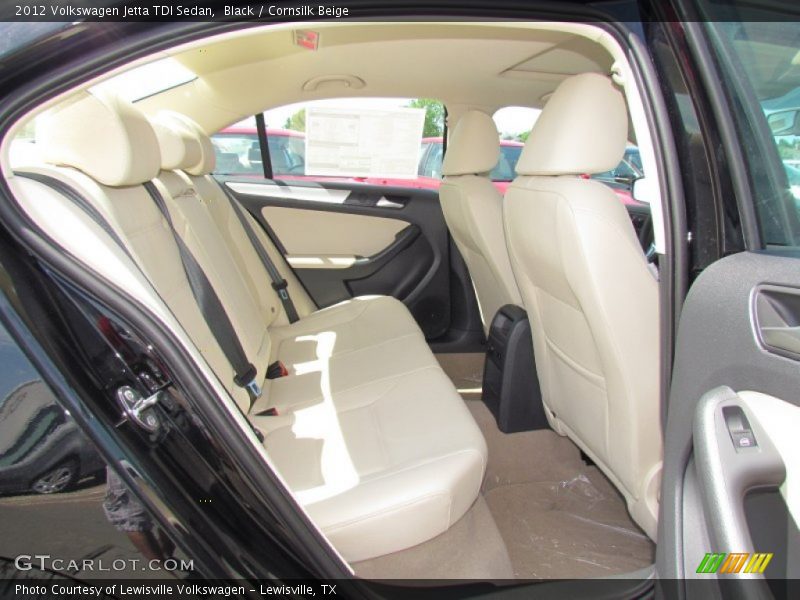 Black / Cornsilk Beige 2012 Volkswagen Jetta TDI Sedan