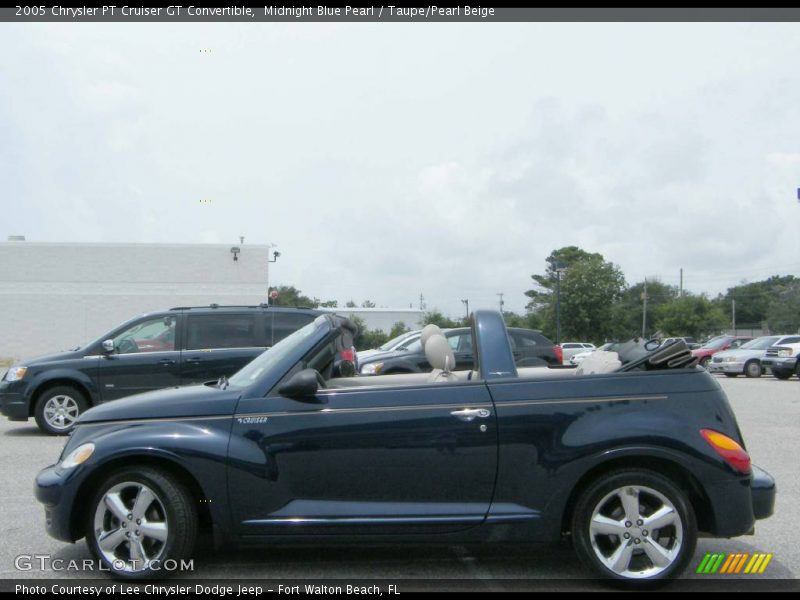 Midnight Blue Pearl / Taupe/Pearl Beige 2005 Chrysler PT Cruiser GT Convertible