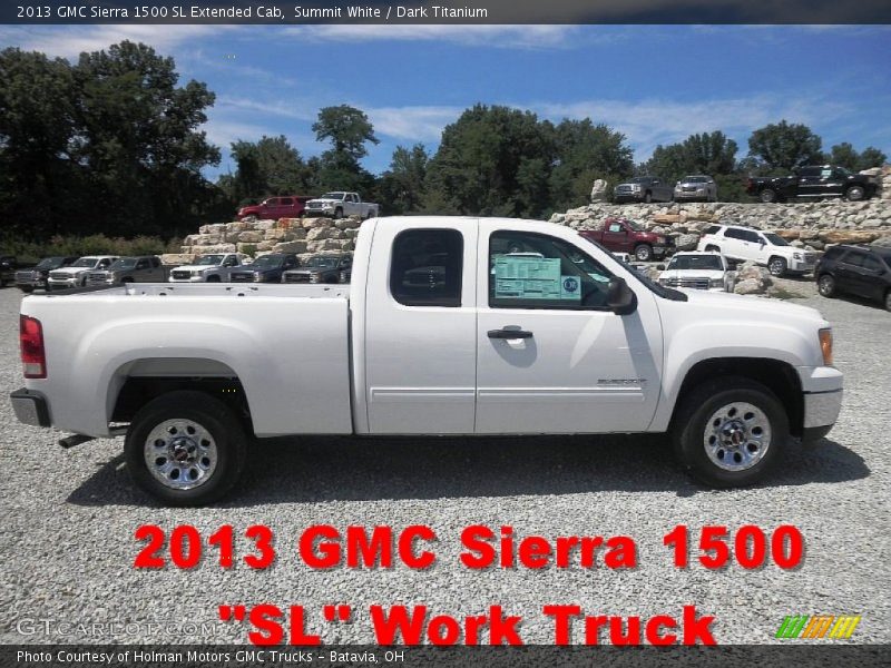 Summit White / Dark Titanium 2013 GMC Sierra 1500 SL Extended Cab