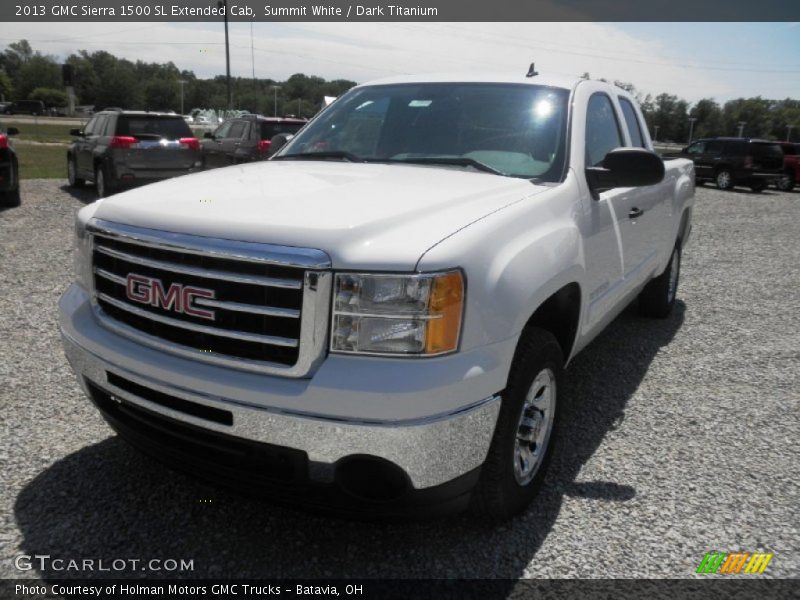 Summit White / Dark Titanium 2013 GMC Sierra 1500 SL Extended Cab