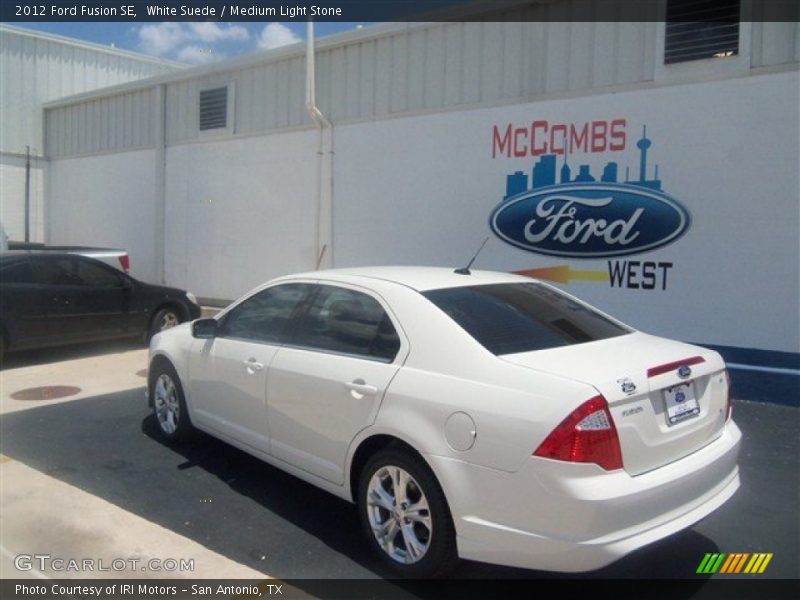 White Suede / Medium Light Stone 2012 Ford Fusion SE