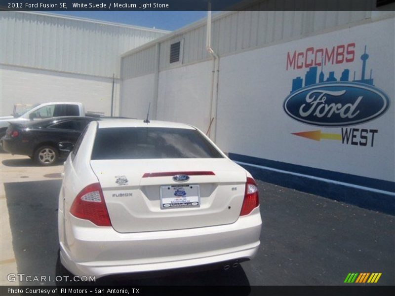 White Suede / Medium Light Stone 2012 Ford Fusion SE
