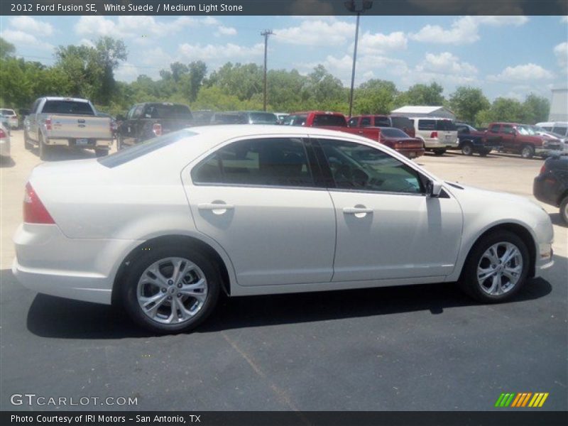 White Suede / Medium Light Stone 2012 Ford Fusion SE