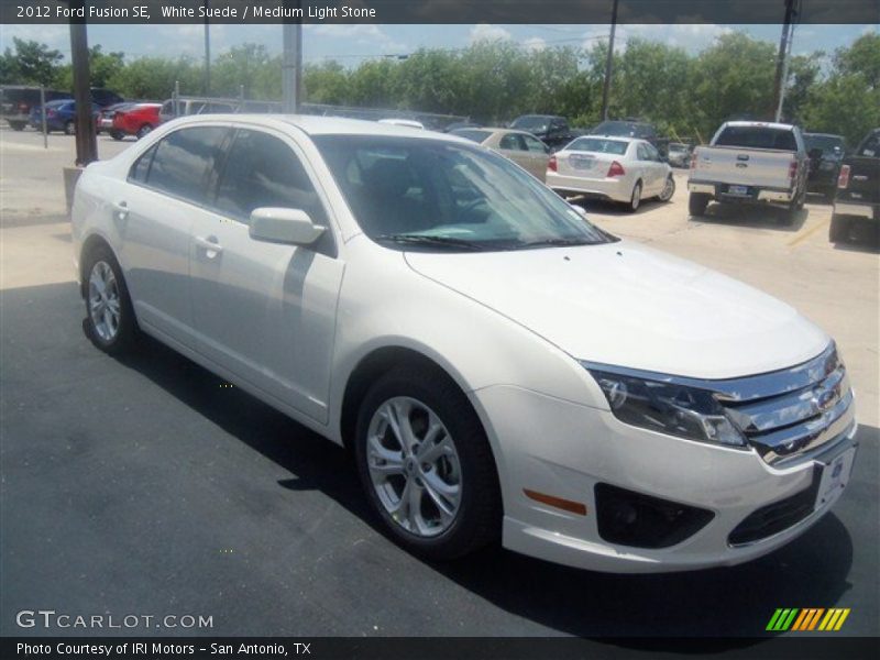 White Suede / Medium Light Stone 2012 Ford Fusion SE