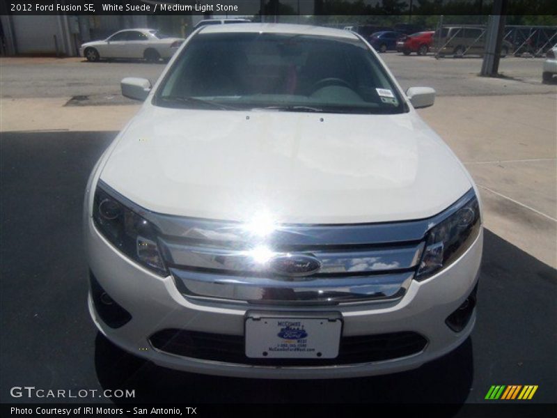 White Suede / Medium Light Stone 2012 Ford Fusion SE