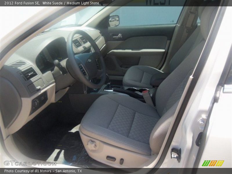 White Suede / Medium Light Stone 2012 Ford Fusion SE