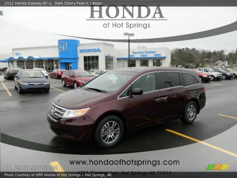 Dark Cherry Pearl II / Beige 2012 Honda Odyssey EX-L