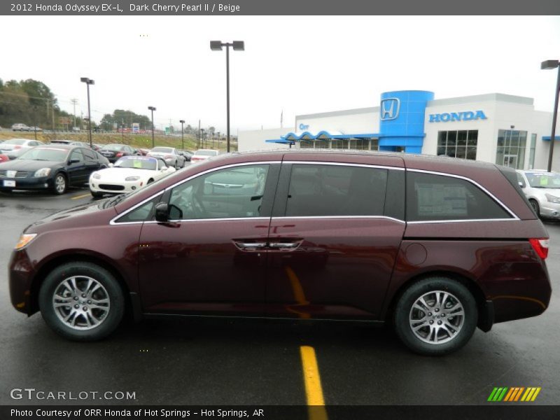 Dark Cherry Pearl II / Beige 2012 Honda Odyssey EX-L