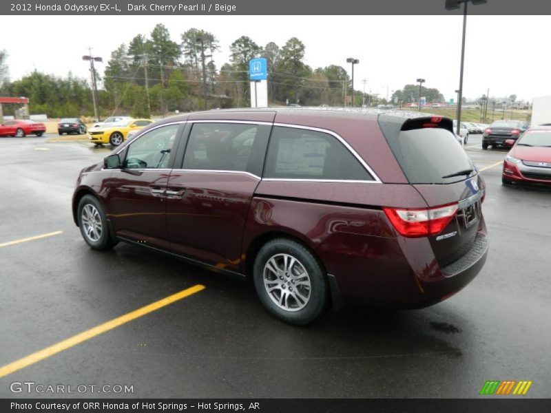 Dark Cherry Pearl II / Beige 2012 Honda Odyssey EX-L