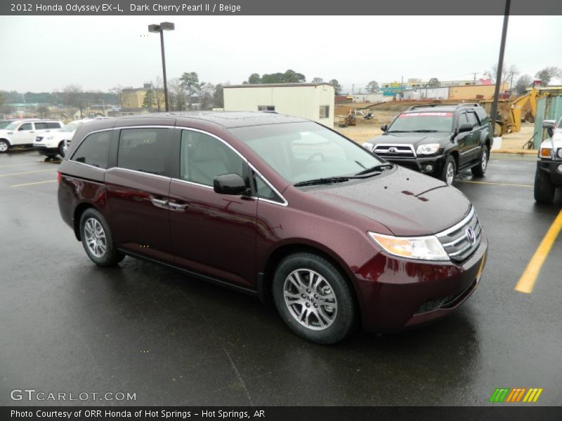 Dark Cherry Pearl II / Beige 2012 Honda Odyssey EX-L
