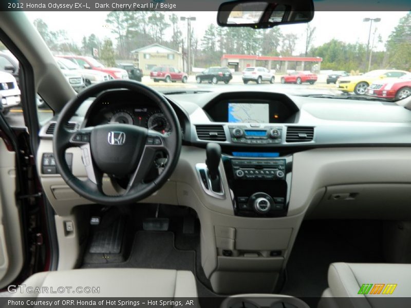 Dark Cherry Pearl II / Beige 2012 Honda Odyssey EX-L