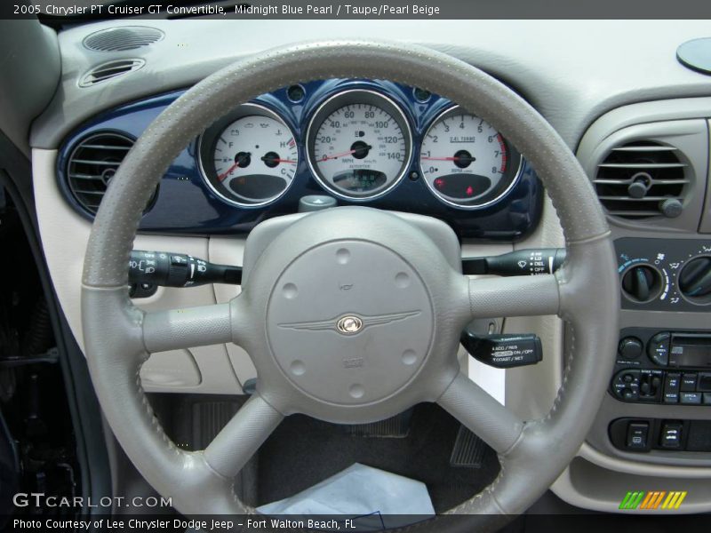 Midnight Blue Pearl / Taupe/Pearl Beige 2005 Chrysler PT Cruiser GT Convertible