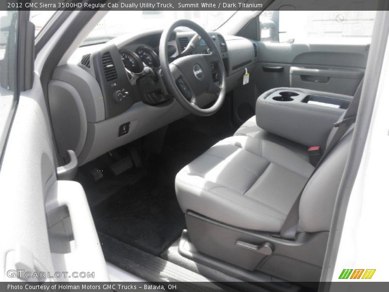 Summit White / Dark Titanium 2012 GMC Sierra 3500HD Regular Cab Dually Utility Truck
