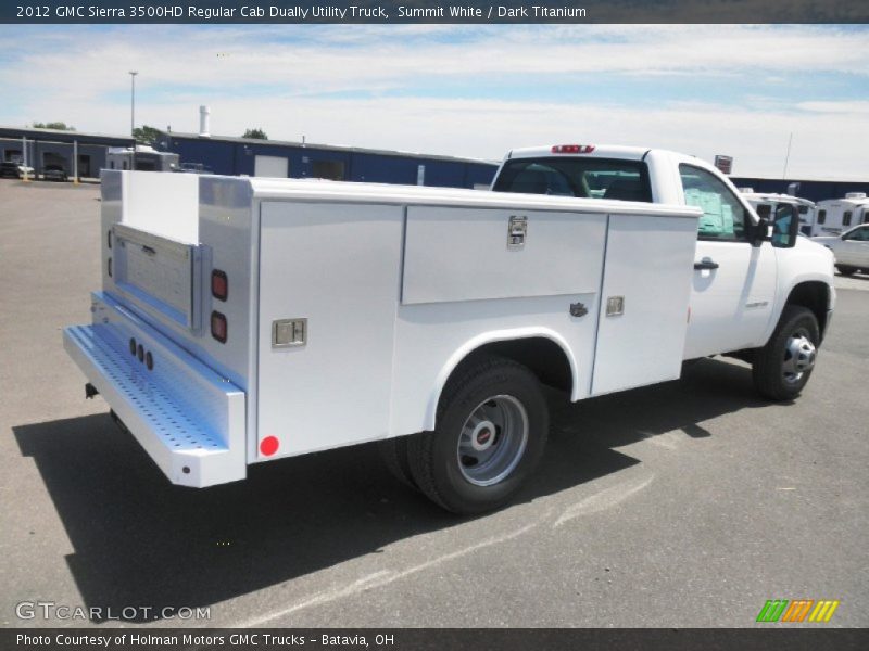 Summit White / Dark Titanium 2012 GMC Sierra 3500HD Regular Cab Dually Utility Truck