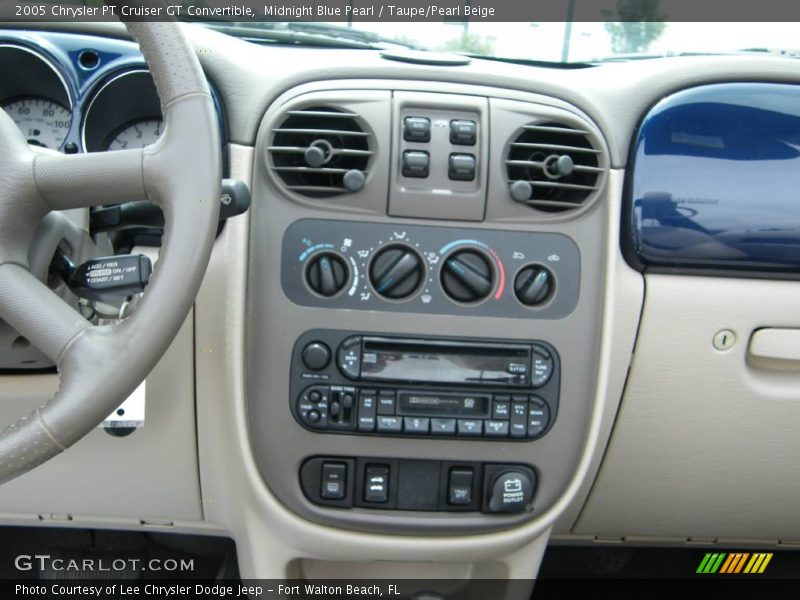 Midnight Blue Pearl / Taupe/Pearl Beige 2005 Chrysler PT Cruiser GT Convertible