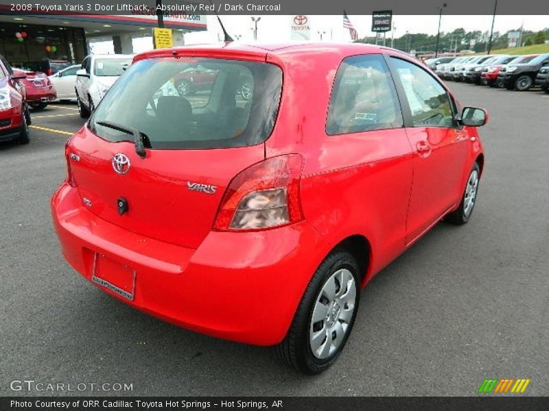 Absolutely Red / Dark Charcoal 2008 Toyota Yaris 3 Door Liftback