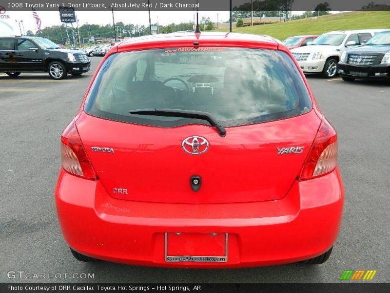 Absolutely Red / Dark Charcoal 2008 Toyota Yaris 3 Door Liftback