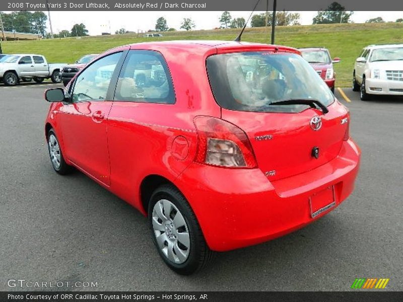 Absolutely Red / Dark Charcoal 2008 Toyota Yaris 3 Door Liftback