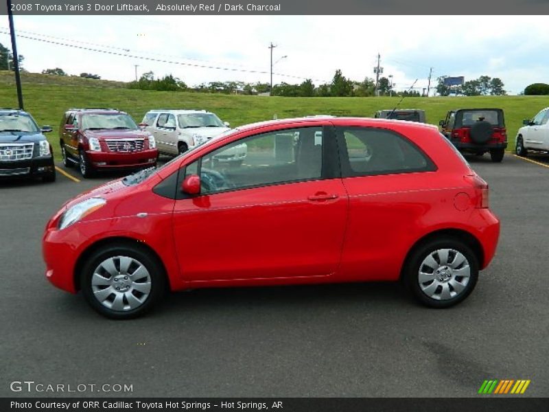 Absolutely Red / Dark Charcoal 2008 Toyota Yaris 3 Door Liftback