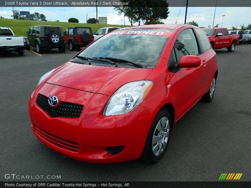 Absolutely Red / Dark Charcoal 2008 Toyota Yaris 3 Door Liftback
